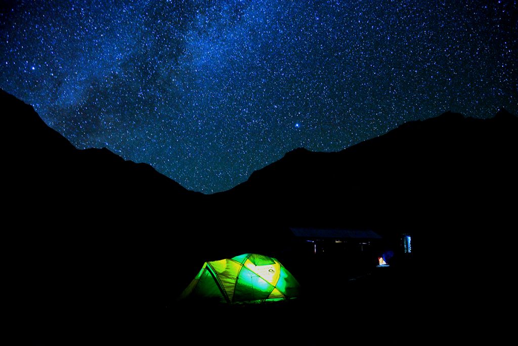 A night in the tent at Kangla Phedi