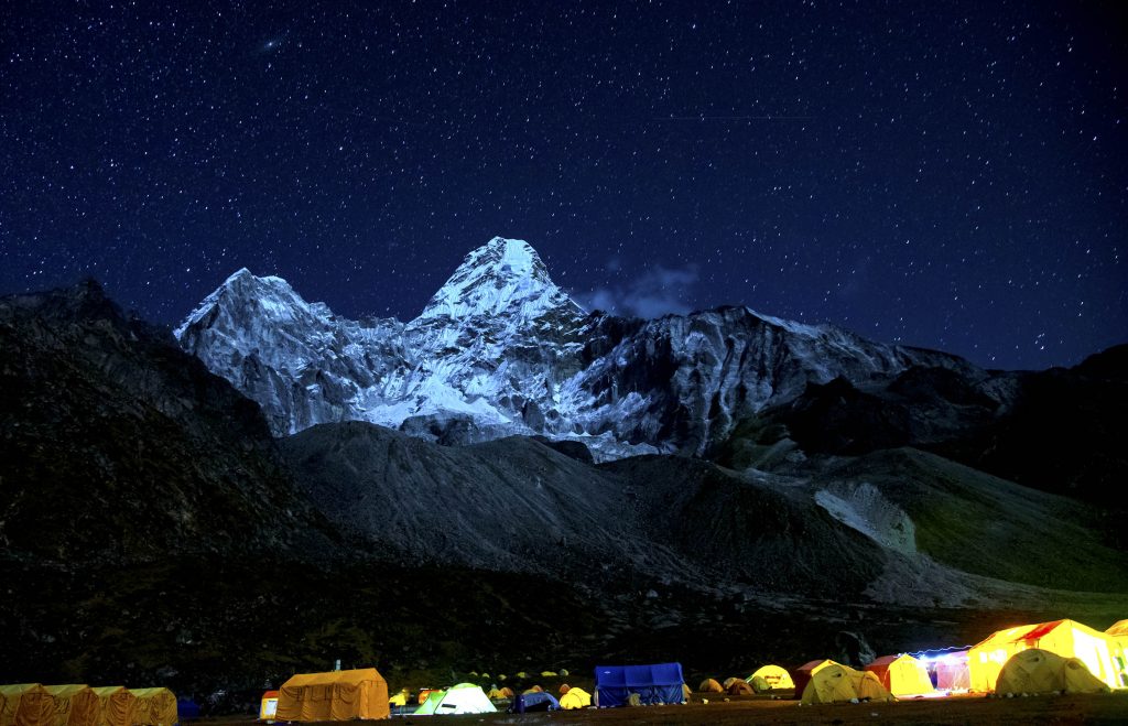 Amadablam BaseCamp at Night