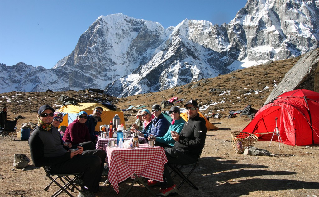 Breakfast at Lobuche Base Camp