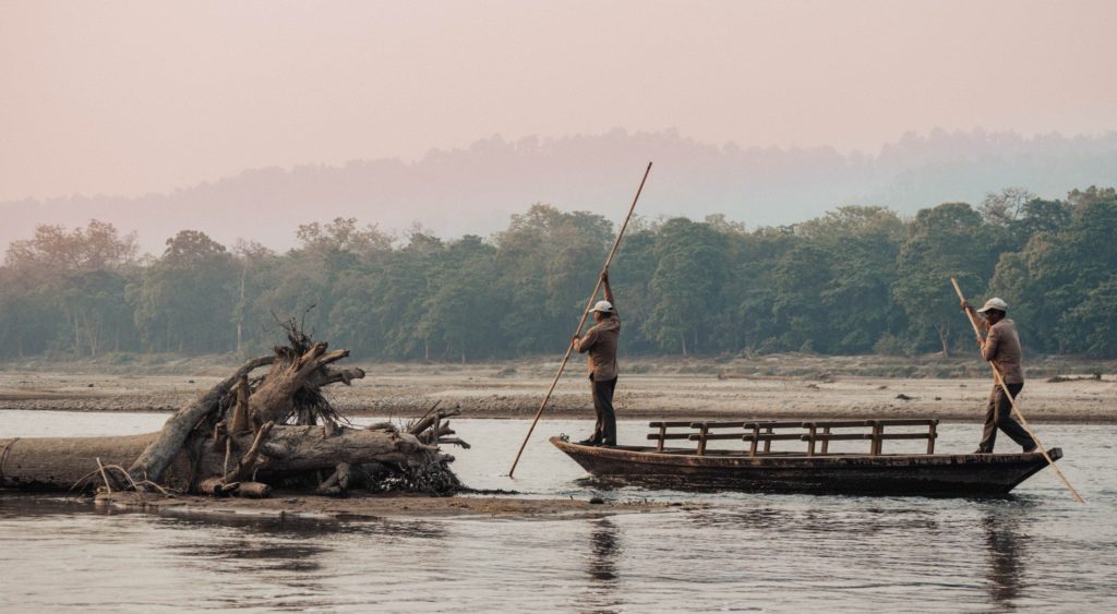 Canoe ride at Rapti river