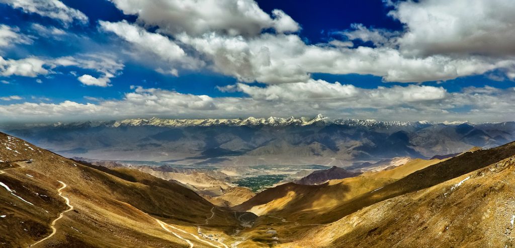Driving towards Nubra valley