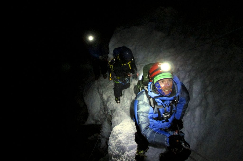 Mushroom ridge at night