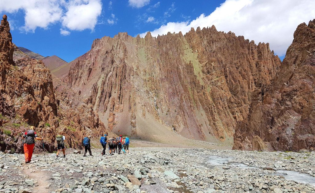 On the way to Stok village