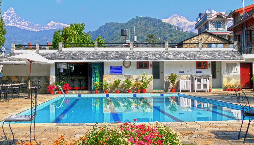 View from your hotel at Pokhara