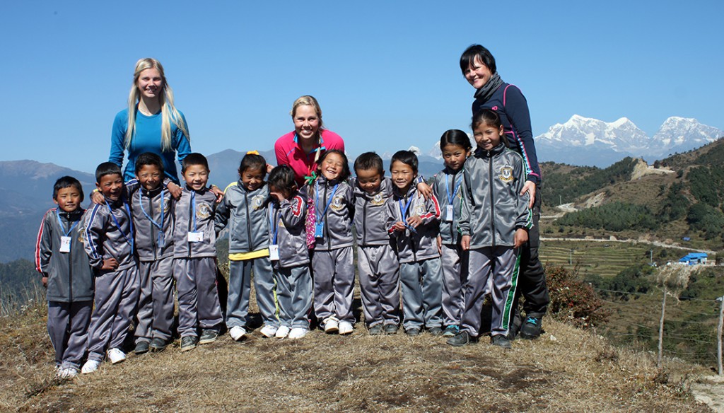 Volunteer teachers at our school in Thade, Okhaldhunga